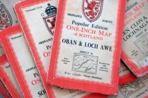 Mid 20th century Ordnance Survey Road maps