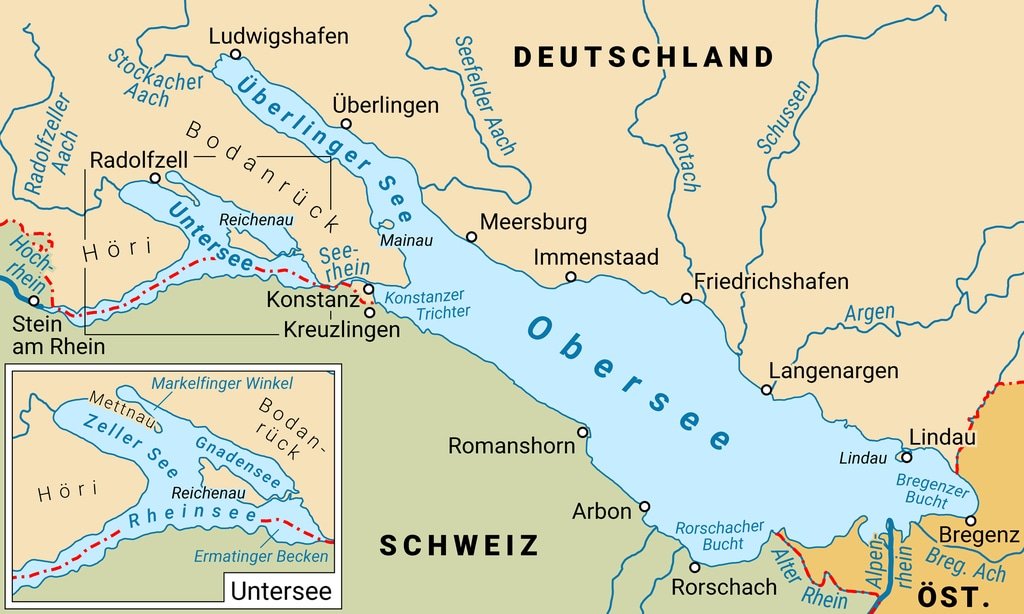 Lake Constance three Borders