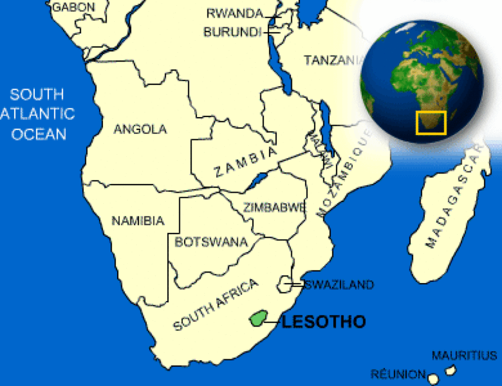 Lesotho inside South Africa